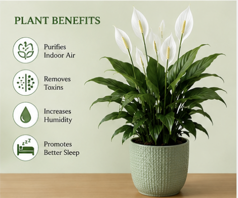 Peace Lily/Spathiphyllum Macrophyllum - Indoor Air-Purifying